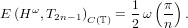 E (H ω,T    )   =  1ω (π-).
       2n−1 C(T)   2   n  